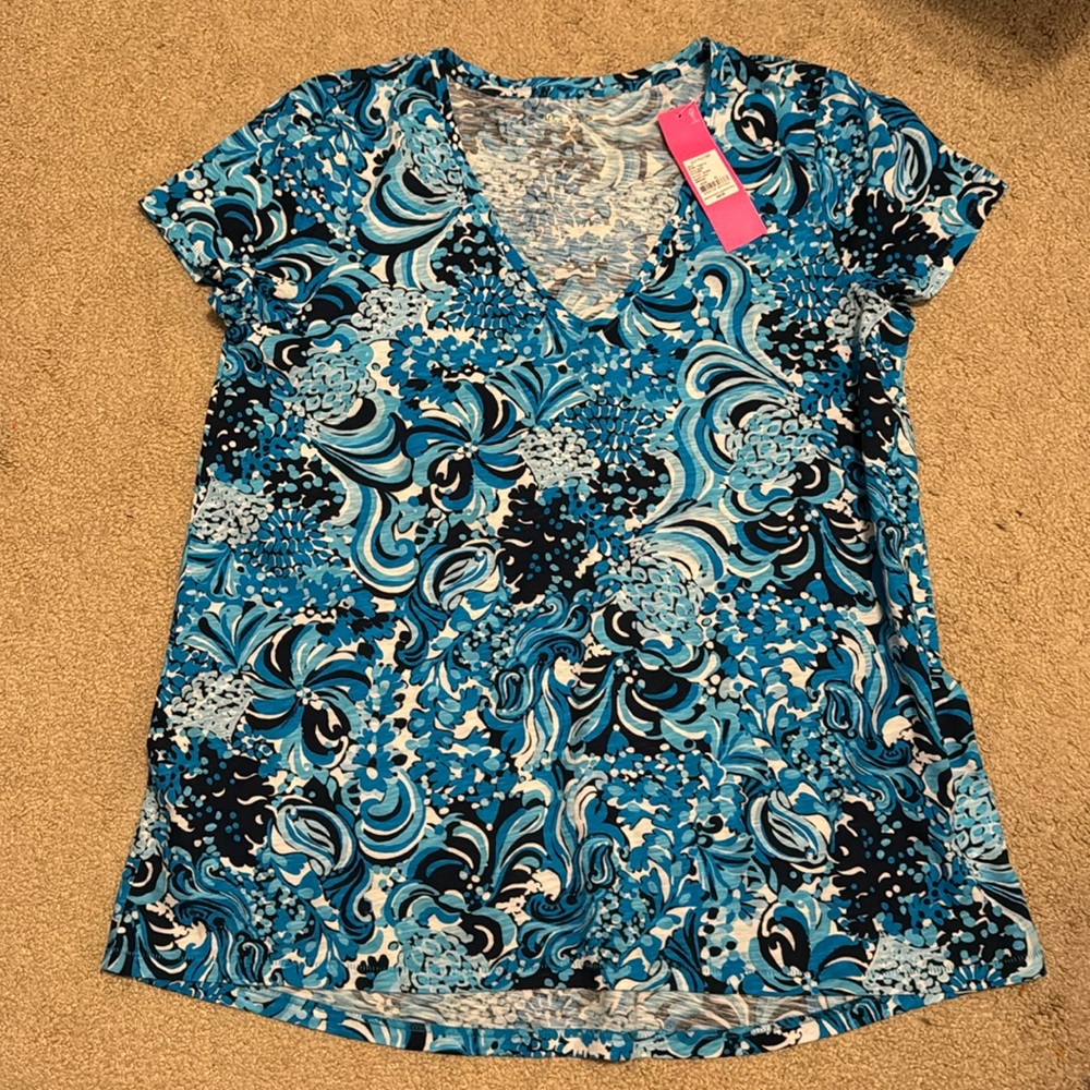 Lilly Pulitzer NWT XL Etta VNeck Tshirt
